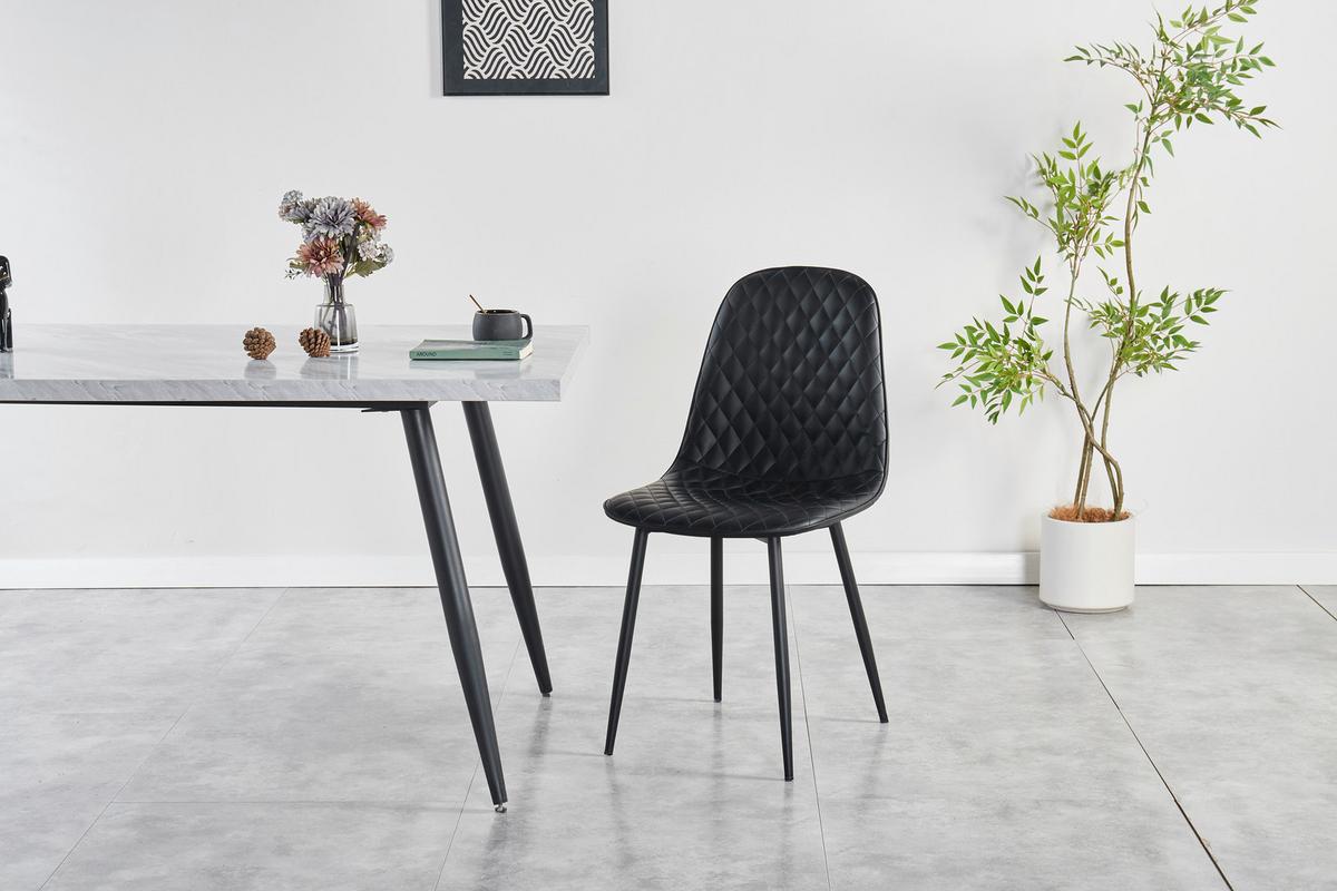 Stolica Hela - crna, Basics, metal/tekstil (44/87/53cm) - Based