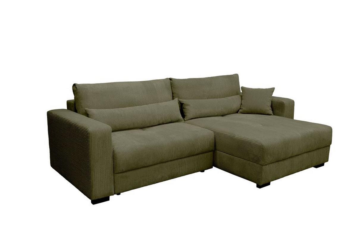 Kutna Garnitura Xela - Khaki/crna, Moderno, tekstil (265/170cm) - Modern Living