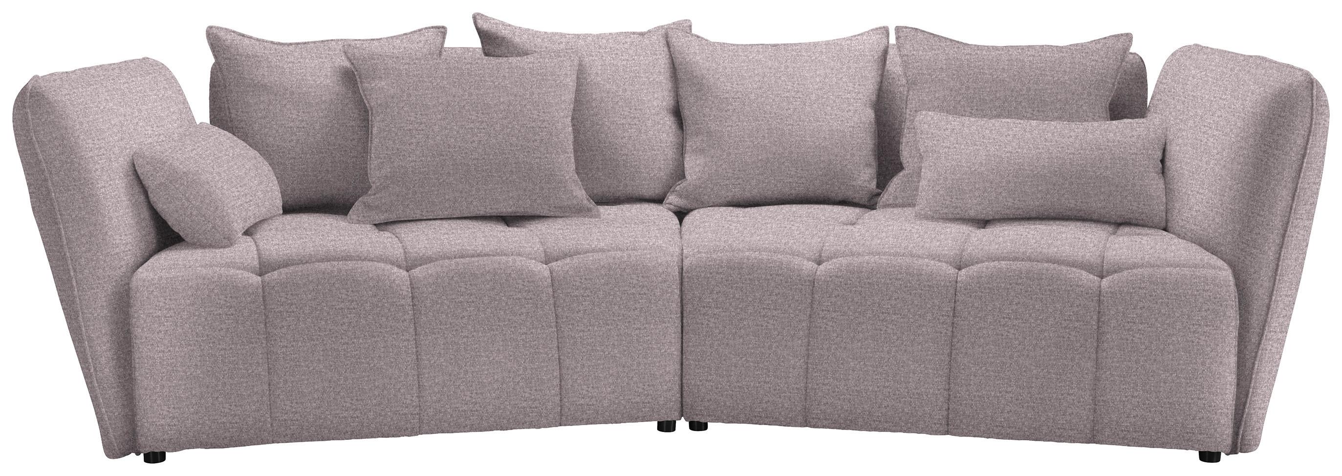Boxspringsofa Sofi Flieder - Flieder/Schwarz, MODERN, Textil (294/93/152cm) - Premium Living
