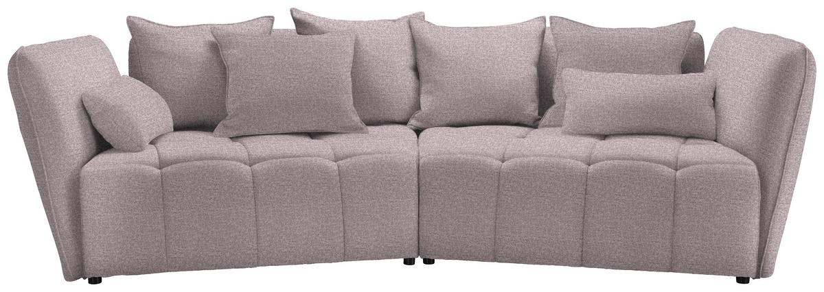 Boxspringsofa Sofi Flieder - Flieder/Schwarz, MODERN, Textil (294/93/152cm) - Premium Living