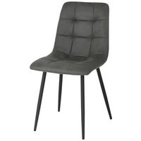 Scaun LECH - negru/gri, Konventionell, lemn/metal (45/88/55cm)