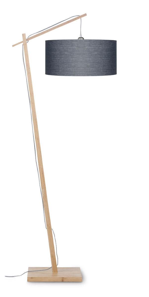 Stoječa Svetilka Andes, Temno Siva, Bambus - temno siva/naravne barve, Design, tekstil/les (47/176/23cm) - Good & Mojo