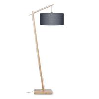 Stoječa Svetilka Andes, Temno Siva, Bambus - temno siva/naravne barve, Design, tekstil/les (47/176/23cm) - Good & Mojo