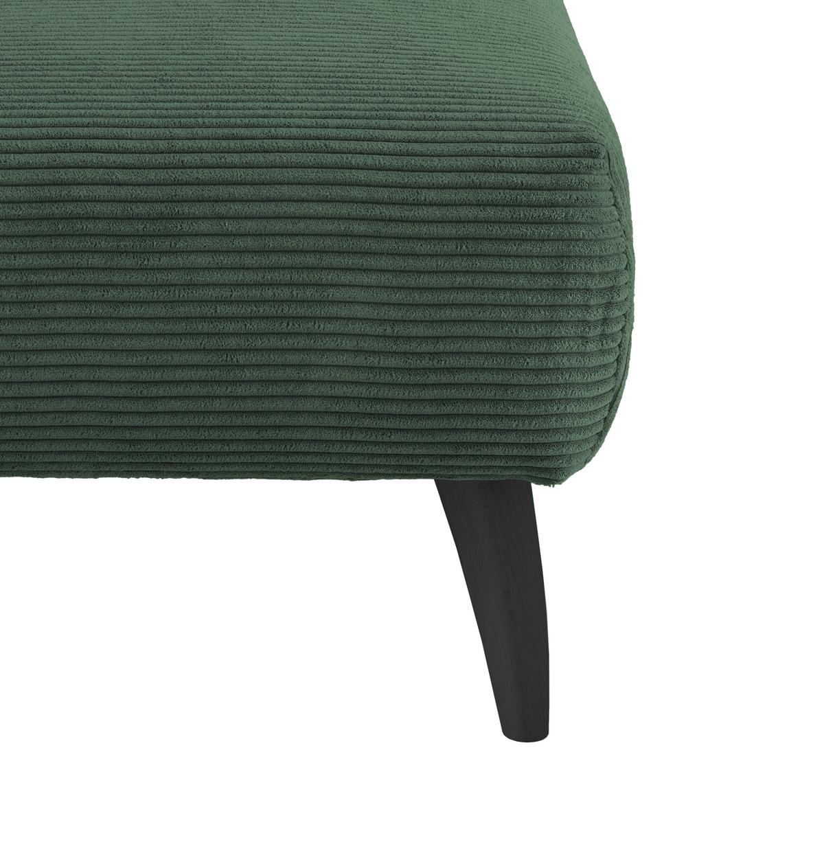 Hocker Colori Dunkelgrün Cord - Dunkelgrün/Schwarz, MODERN, Holz/Textil (66/44/66cm) - MID.YOU
