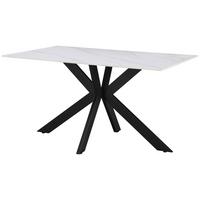 Jedilna Miza Anton, Siva, Keramika, 140x90 - črna/bela, Moderno, kovina/keramika (140/75/90cm)