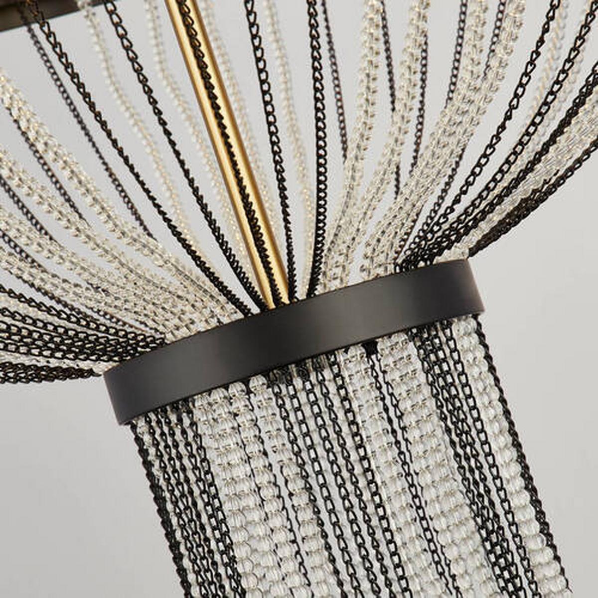 Csillár 86353-5bk Baguette - fekete/sárgarézszínű, Design, műanyag/fém (60/162cm)