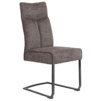 KRZESŁO NA PŁOZIE BUFFY - czarny/brązowy, Design, metal/tkanina (44/102/64cm) - Novel