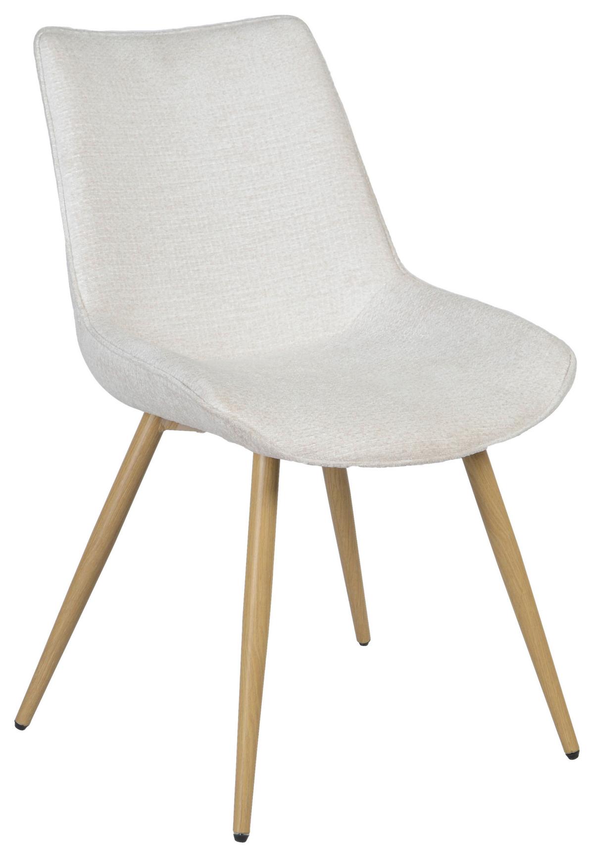 Scaun LOU - bej/culoare lemn stejar, Modern, lemn/metal (52/84/60cm) - Mömax