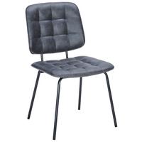 KRZESŁO MARINA PU - czarny, Modern, metal/drewno (49/88/57cm) - Livetastic