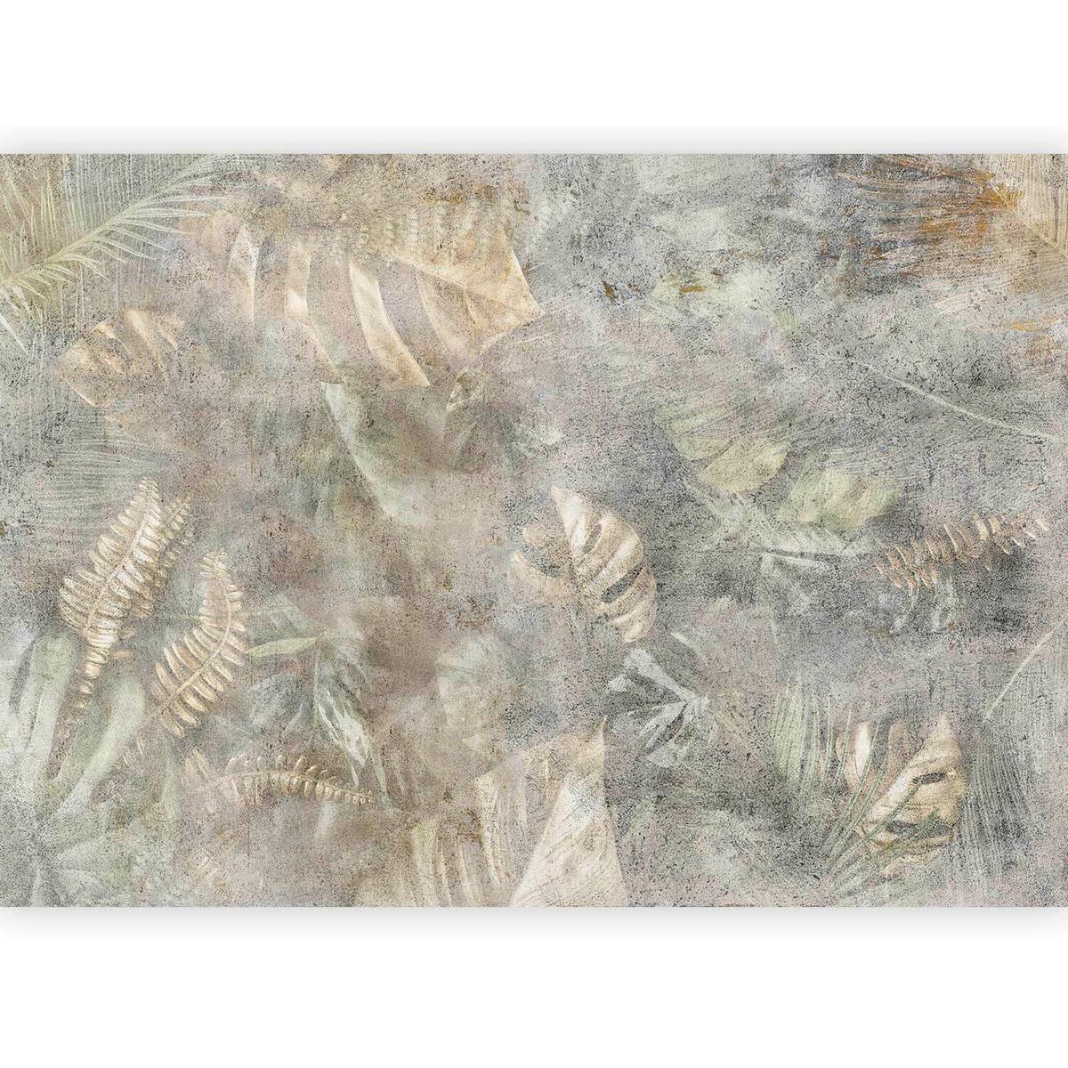 Fototapete Morning Moment Salbeigrün/Grauweiß - Salbeigrün/Grauweiß, LIFESTYLE, Textil (300/210cm) - artgeist