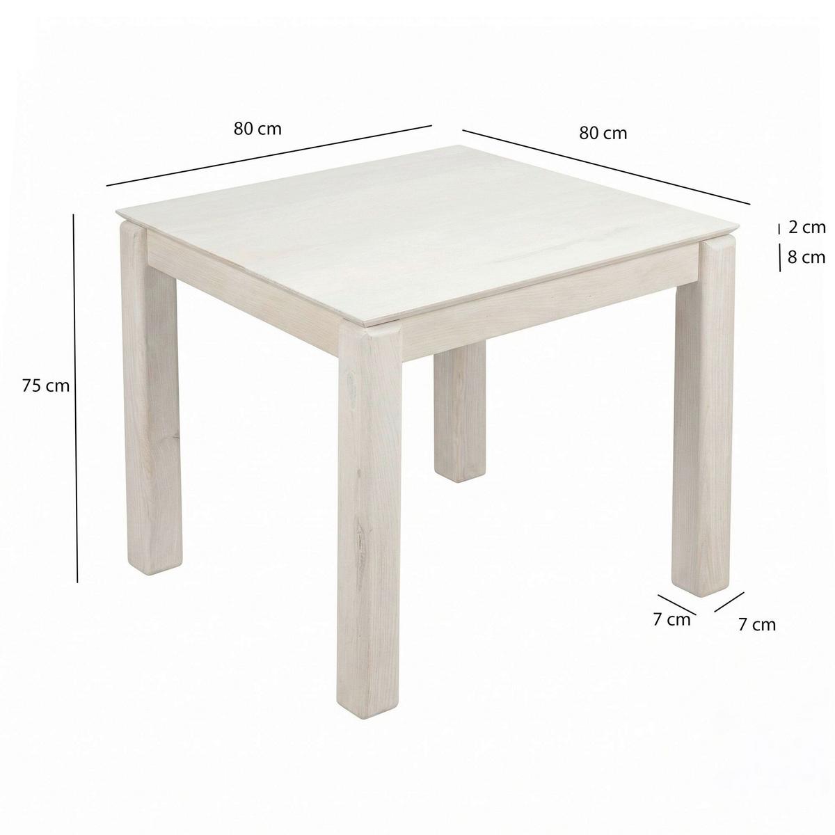Esstisch Wl7.489 - Weiss, Design, Holz (80/75/80cm) - Livetastic