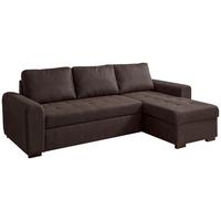 Ecksofa Poll Dunkelbraun - Dunkelbraun, MODERN, Textil (243/85/155cm) - Mömax