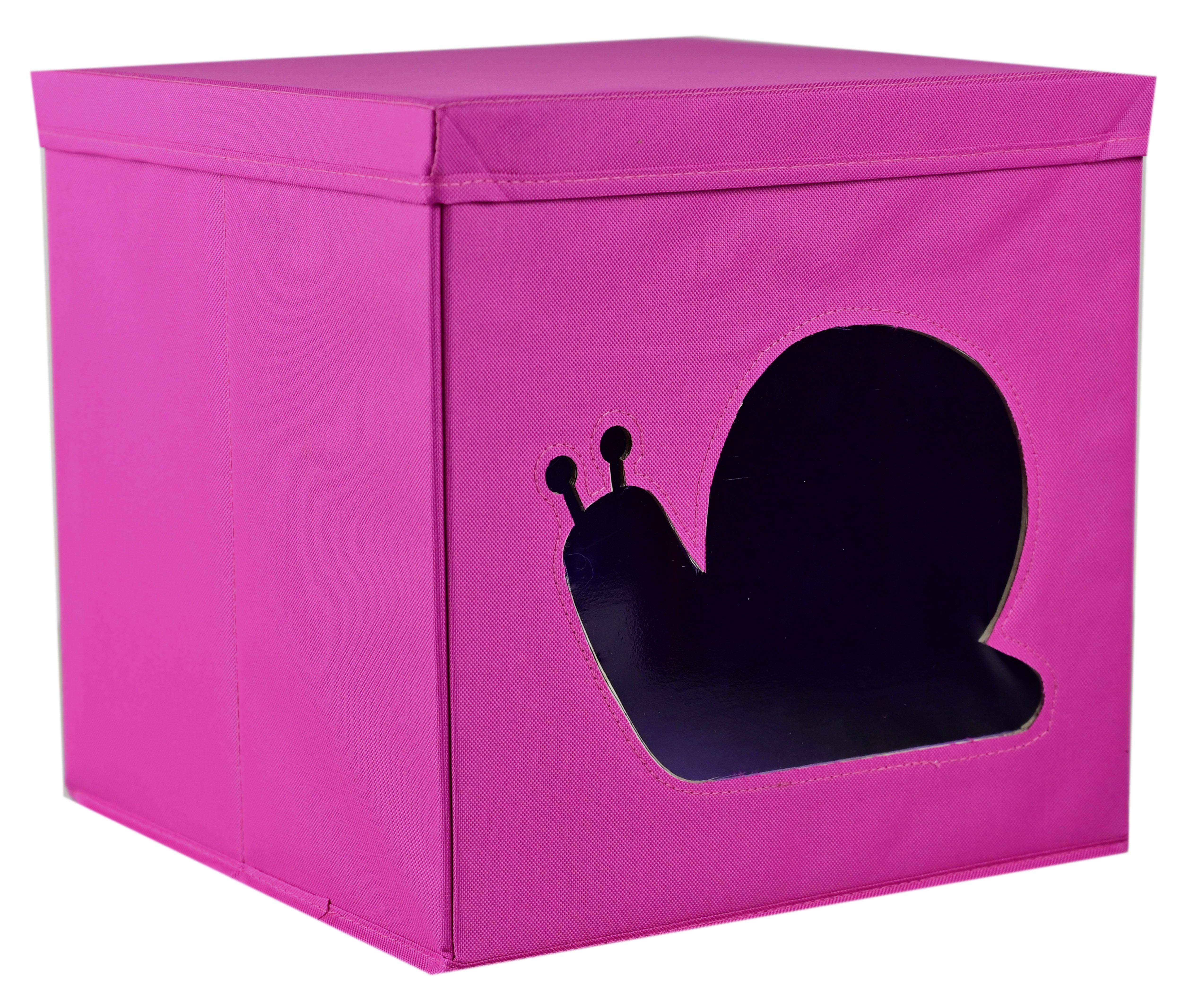 Faltbox Alisa in Rosa ca. 34l - Lila/Rosa, Karton/Kunststoff (33/32/33cm) - Modern Living