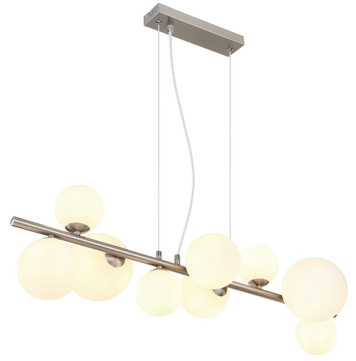 LED-HÄNGELEUCHTE 56140-9H - Transparent/Opal, Konventionell, Glas/Kunststoff (87/34,5/120cm) - Globo