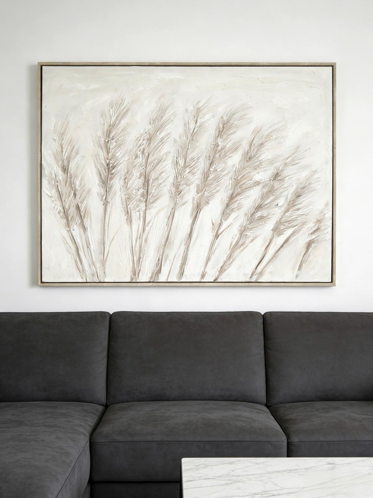 Slika Sa Ramom 62x72cm Diya - sivi hrast/višebojna, Moderno, metal/tekstil (62,4/82,4/5,1cm) - Mömax