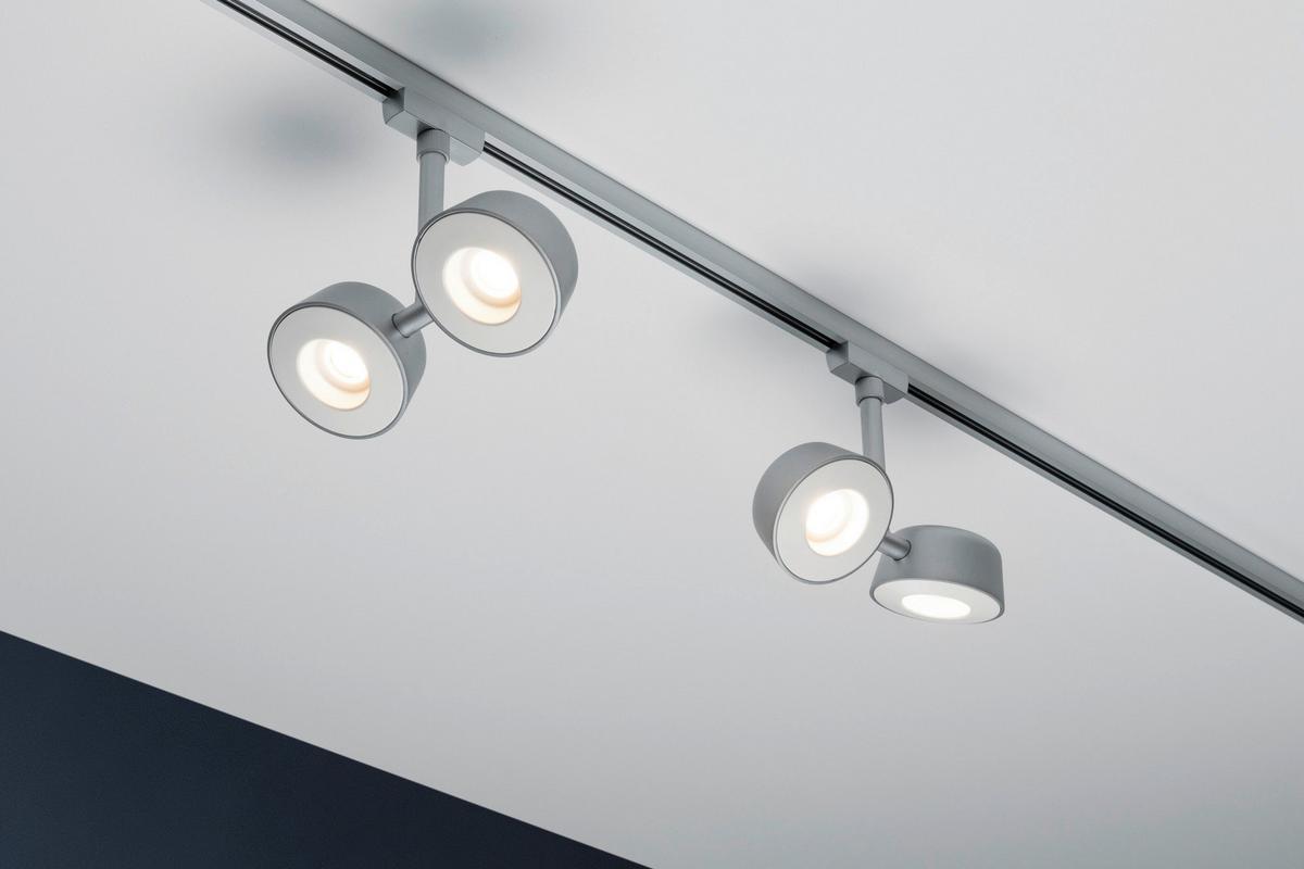 Schienensystem-Strahler Spot Double Pellet max. 4 Watt - Chromfarben, Design, Kunststoff/Metall (19/18/4cm) - Paulmann