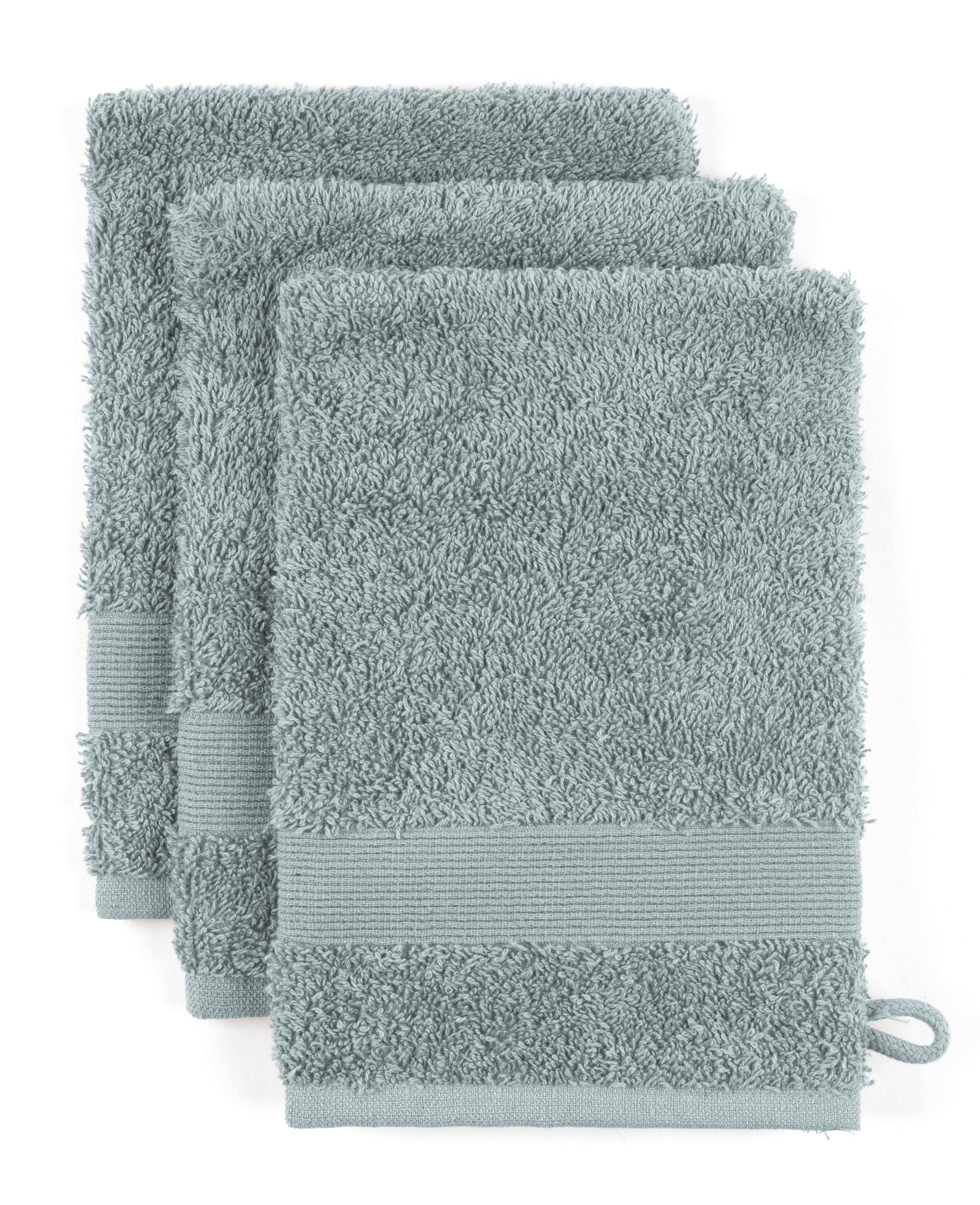 Waschlappen Silke Grau ca. 15x21cm 3er Set - Grau, Textil (15/21cm)