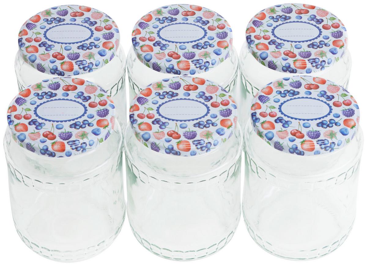 Befőttesüvegszett Basic - Konventionell, Üveg/fém (29/19/14cm)