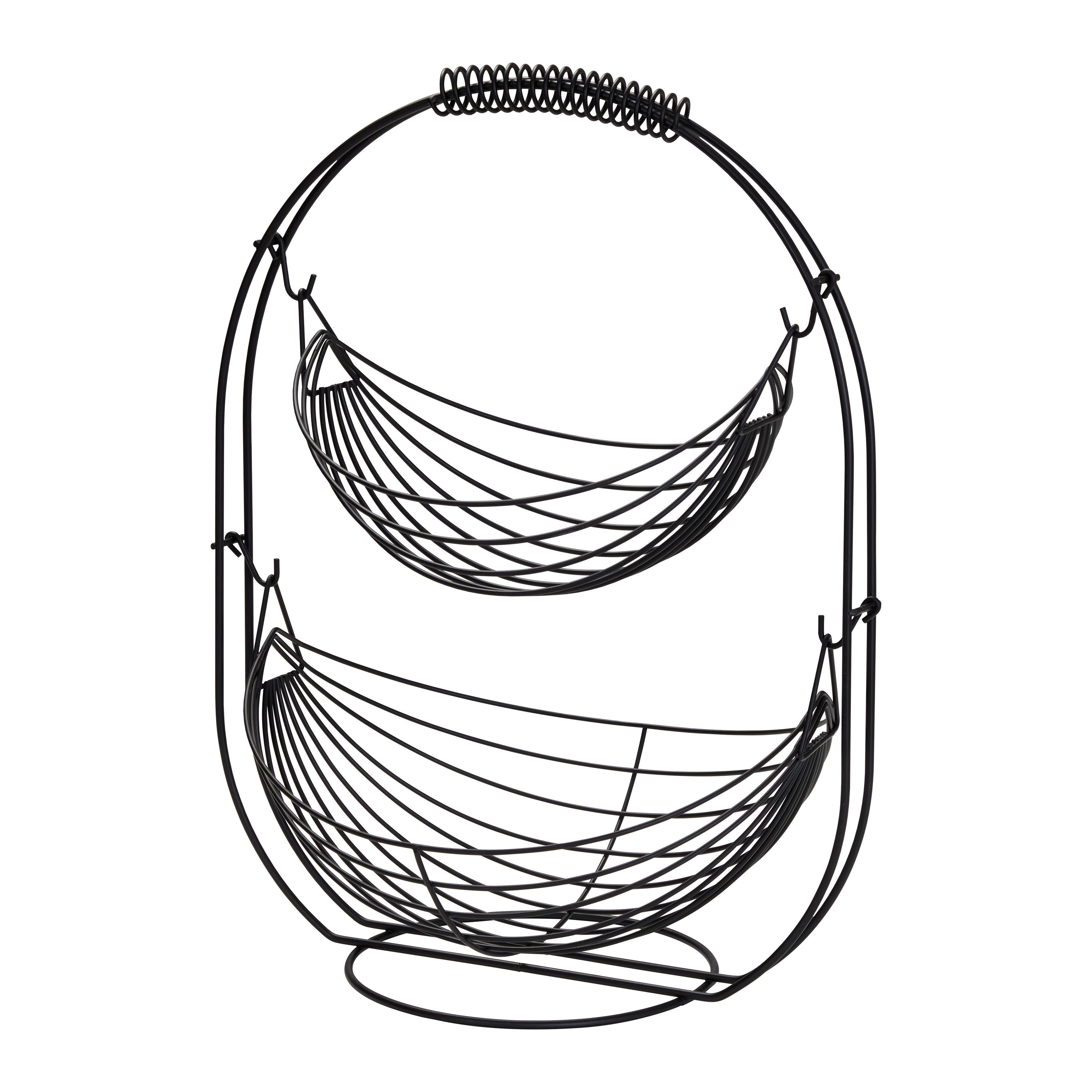 FRUKTSKÅL DIRK - svart, Klassisk, metall (33.5/26.5/44cm) - Mömax