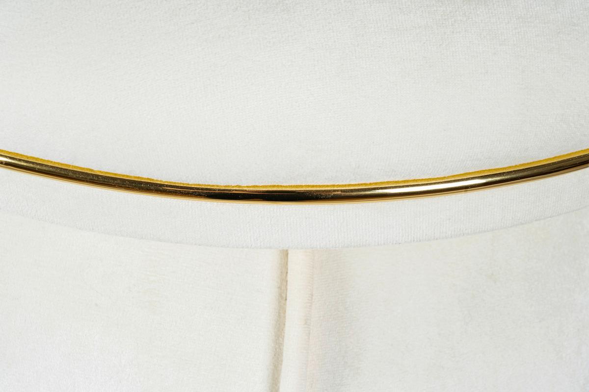 HOCKER CORIN 125 - Beige/Goldfarben, Design, Textil (51,5/55cm) - Kayoom