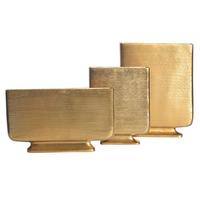 DEKOVASE DEKOVASE 3ER SET GOLD - Goldfarben, Design, Metall (26/33/4cm) - Livetastic