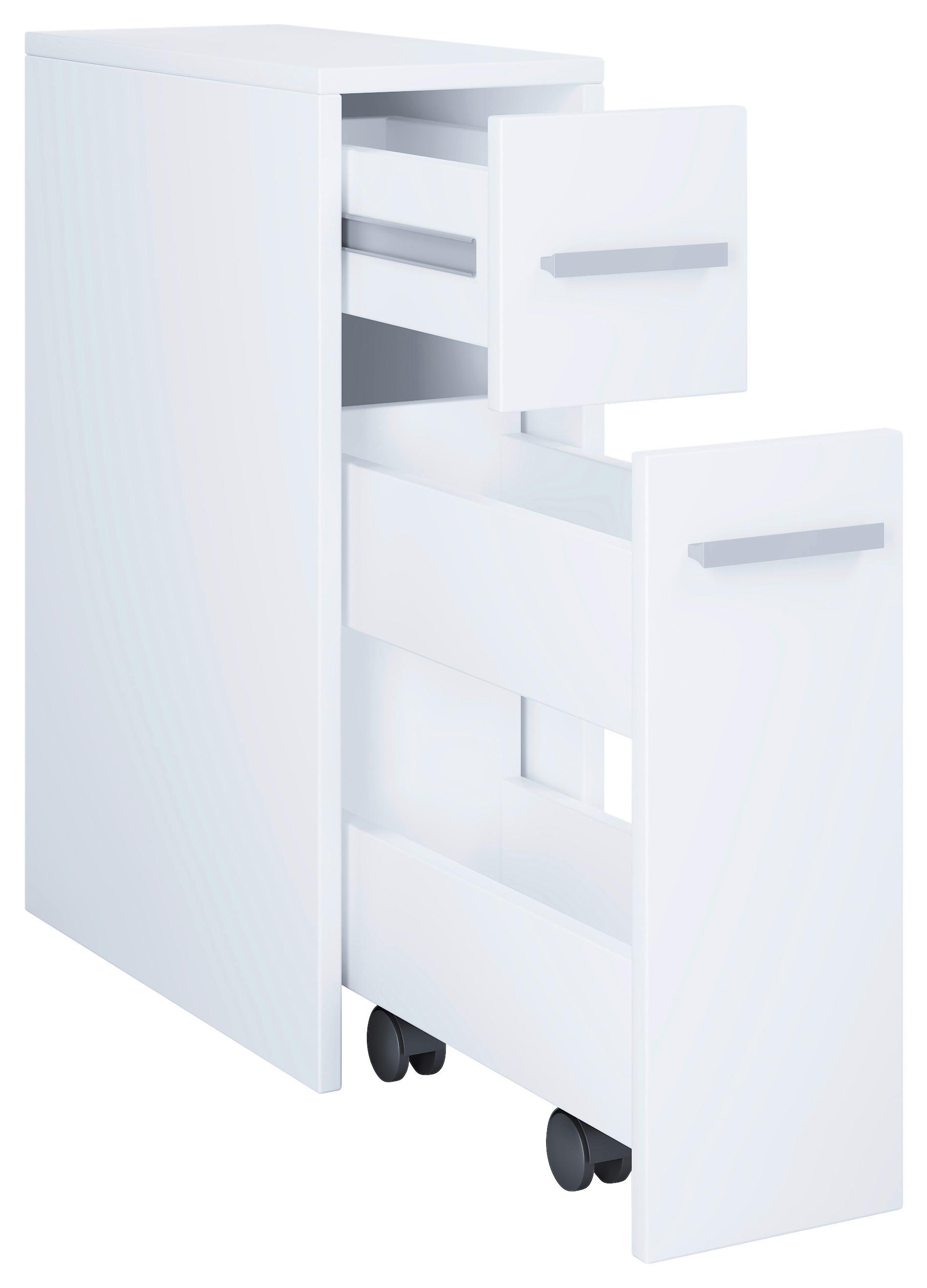 Unterschrank Zalo ca. 20x61x45 cm Weiß - Weiß/Grau, MODERN, Holzwerkstoff/Kunststoff (19,9/61,4/45cm) - MID.YOU