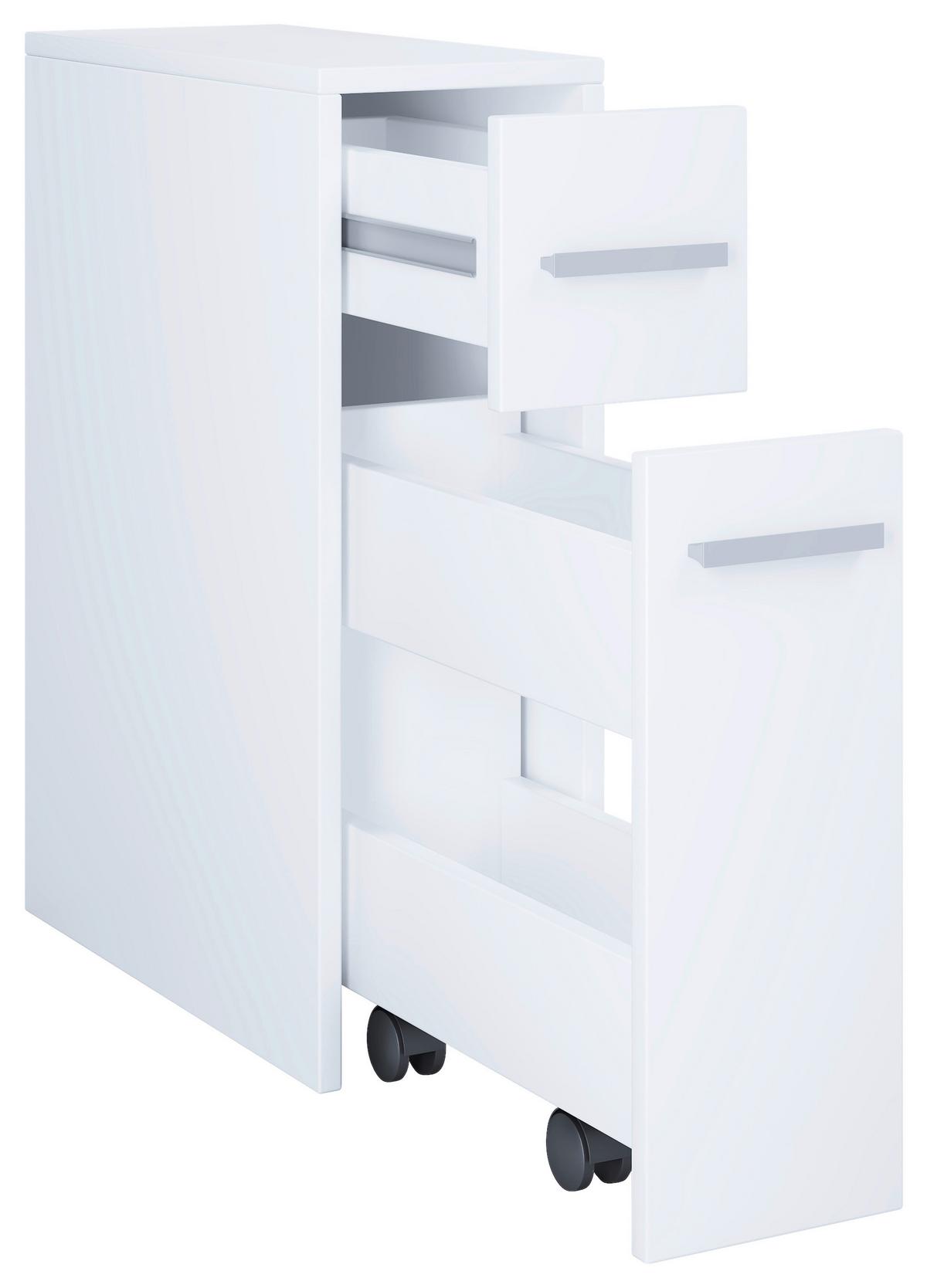 Unterschrank Zalo ca. 20x61x45 cm Weiß - Weiß/Grau, MODERN, Holzwerkstoff/Kunststoff (19,9/61,4/45cm) - MID.YOU