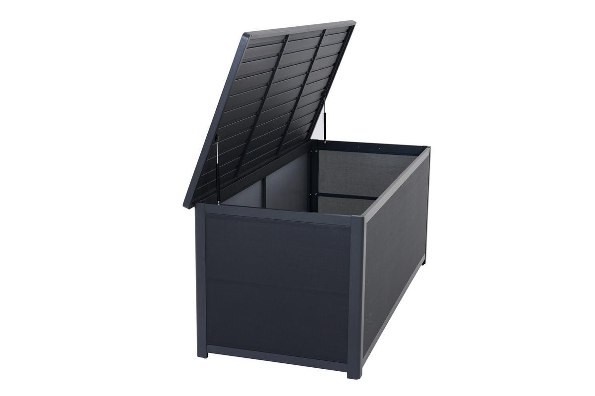 Kissenbox Sabano Anthrazit - Anthrazit, Basics, Kunststoff/Metall (79,3/75/181cm) - Siena Garden