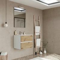 Element Ispod Umivaonika Easy - hrast Artisan/bijela visoki sjaj, Moderno, drvni materijal (80/51/46cm)