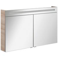 Spiegelschrank "B.Clever" , esche - Alufarben, MODERN, Glas/Holzwerkstoff (120/71/16cm) - MID.YOU