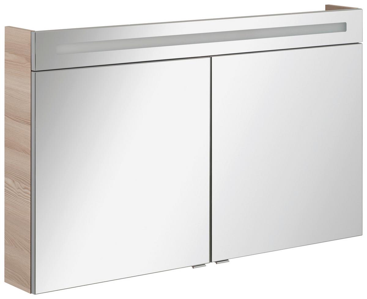 Spiegelschrank "B.Clever" , esche - Alufarben, MODERN, Glas/Holzwerkstoff (120/71/16cm) - MID.YOU