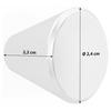 MÖBELHANDTAG UNIT -BASED- - aluminiumfärg, Modern, plast (2,4/2,4/2,2cm) - Based