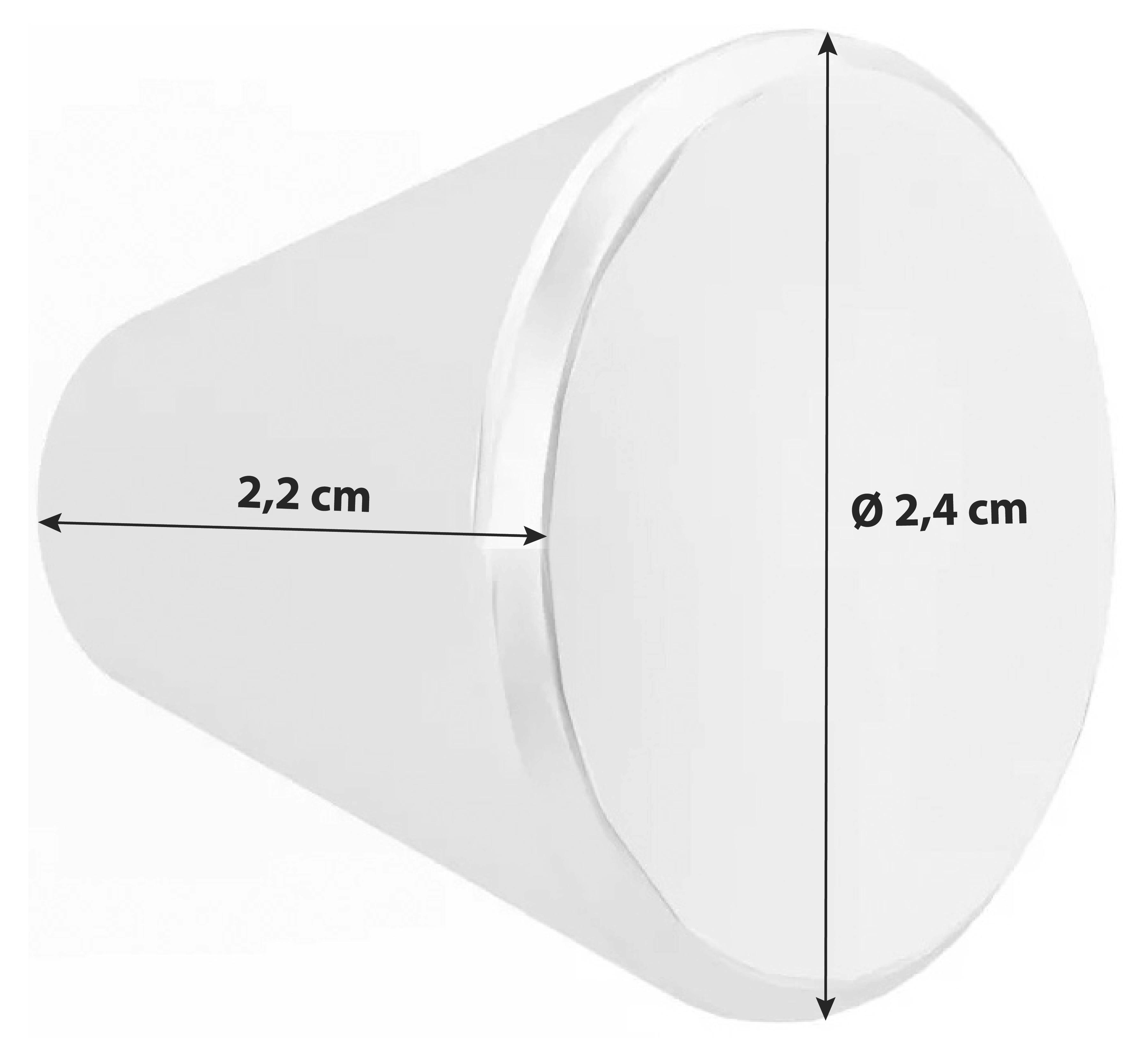 Knopfgriff Unit Ø:2,4cm Kunststoff Alufarben - Alufarben, MODERN, Kunststoff (2,4/2,4/2,2cm) - Based