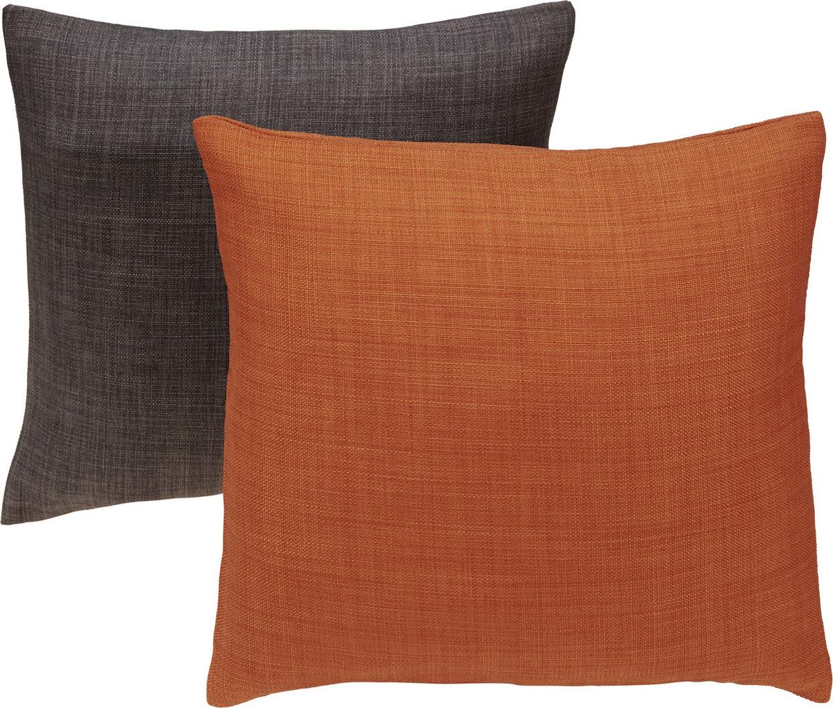PÁRNAHUZAT LEINENOPTIK 40/40 - sötétbarna, Konventionell, textil (40/40cm) - Premium Living