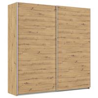 Ormar S Kliznim Vratima Feldkirch - hrast Artisan/boje aluminija, Moderno, drvni materijal/metal (225/229/62cm) - Modern Living