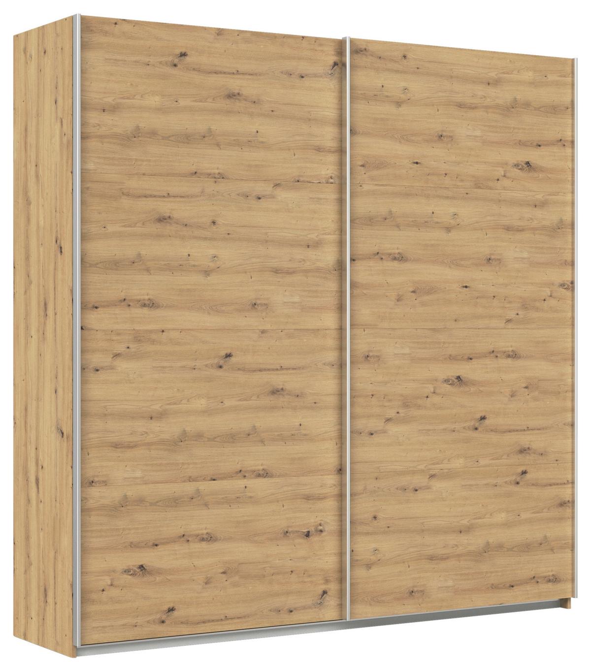 Ormar S Kliznim Vratima Feldkirch - hrast Artisan/boje aluminija, Moderno, drvni materijal/metal (225/229/62cm) - Modern Living