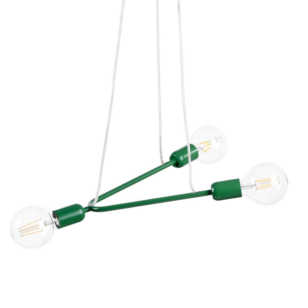 Pendelleuchte Boomerang Grün max. 22 Watt - Grün, Design, Metall (65/10/75cm)