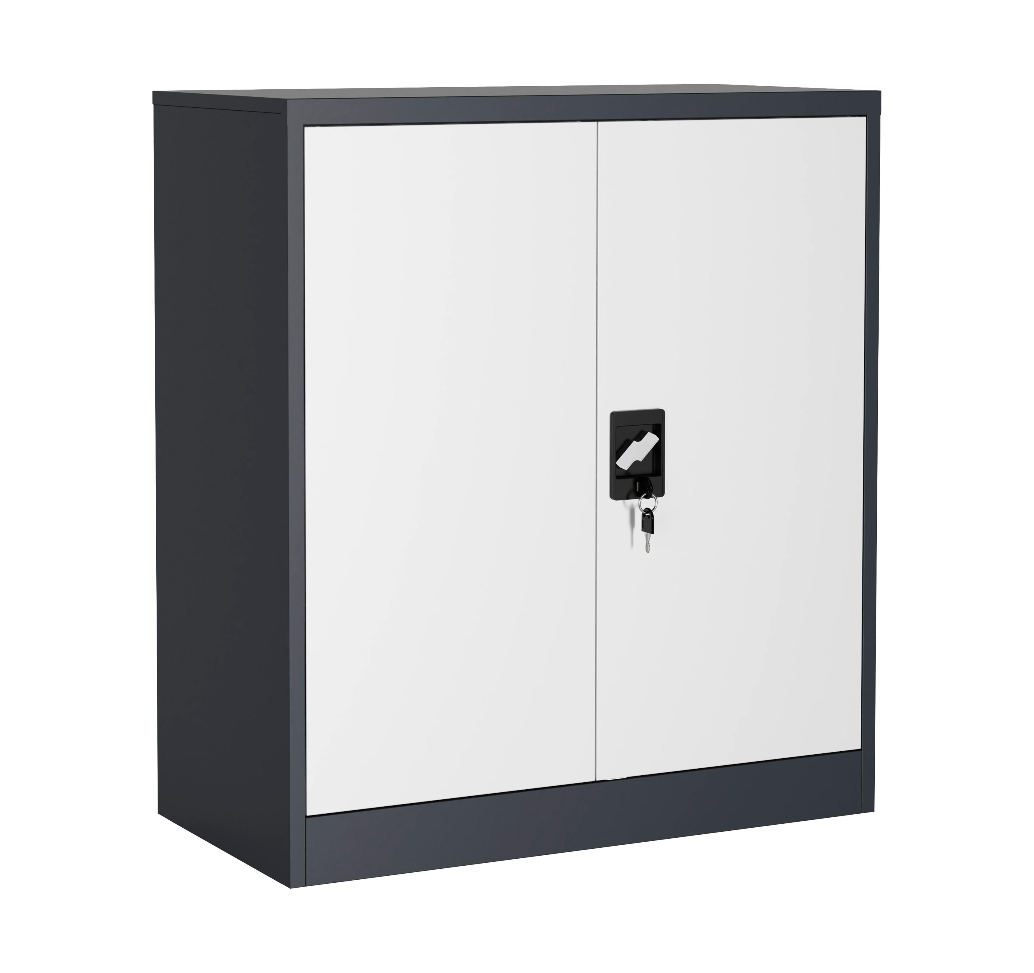 Aktenschrank Malivo - Weiss/Anthrazit, Konventionell, Metall (80/90/40cm) - MID.YOU