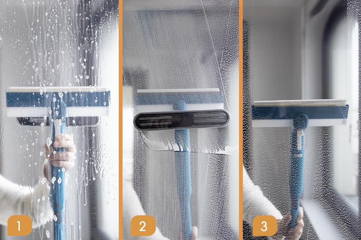 Ablaktisztító Livington Window Buddy - világoskék, műanyag (24.5/97-130cm) - Mediashop