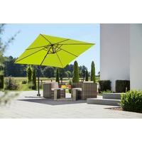 Ampelschirm Rhodos Junior ca.338x239x270cm Grün - Anthrazit/Grün, Basics, Textil/Metall (338/239/270cm) - Schneider