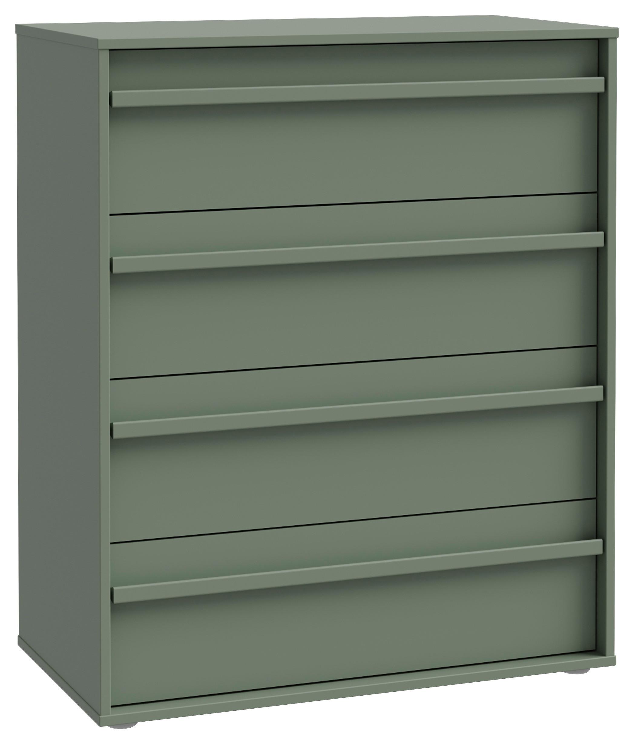 Comodă CLEO - verde salvie, Modern, material pe bază de lemn (78,4/94,4/42cm) - Modern Living