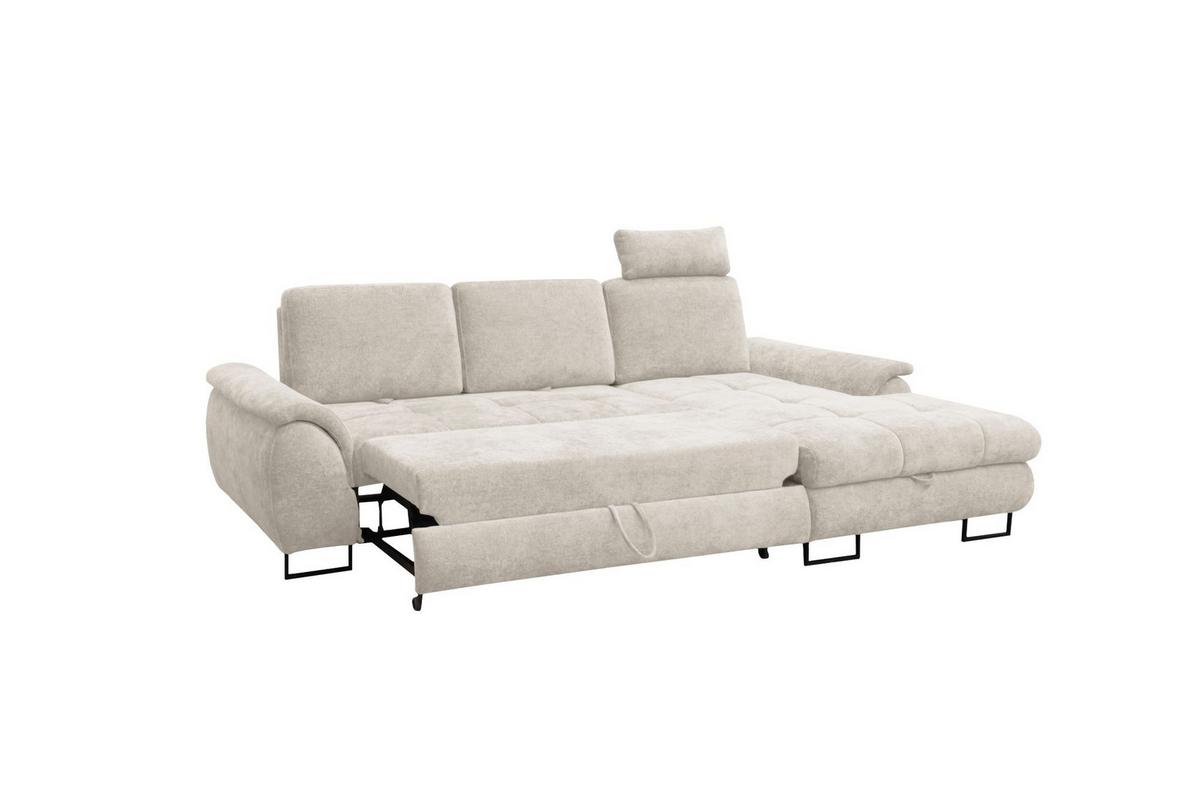 Kutna Garnitura Lago - crna/krem, Moderno (272/95/176cm) - Modern Living
