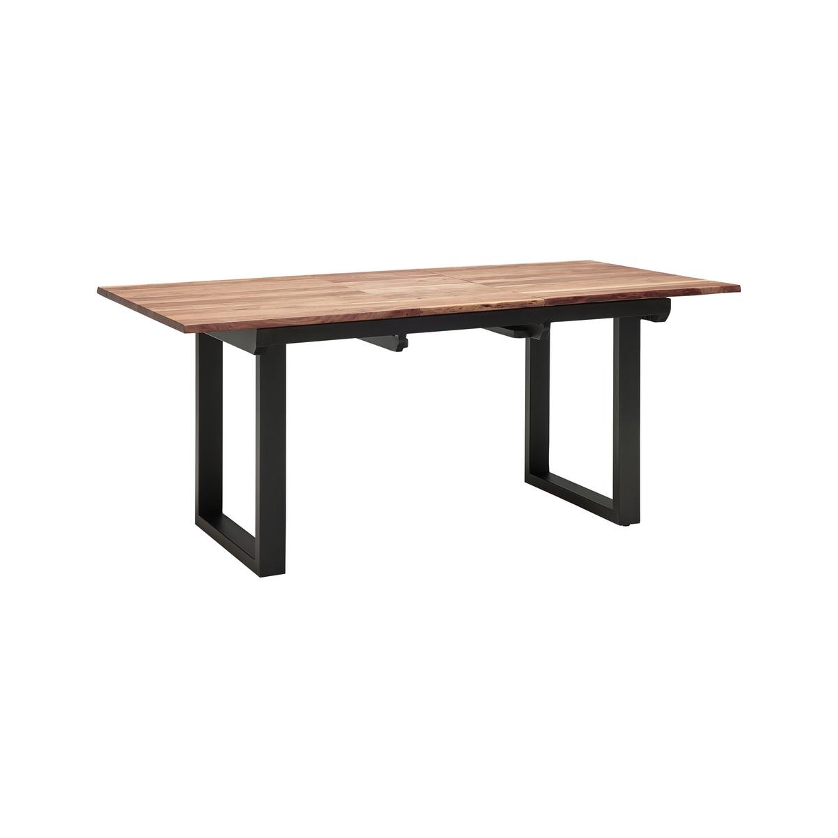 STÓŁ ROZSUWANY MALMO - kolor naturalny/czarny, Modern, metal/drewno (140-180/90/76cm) - Bessagi Home