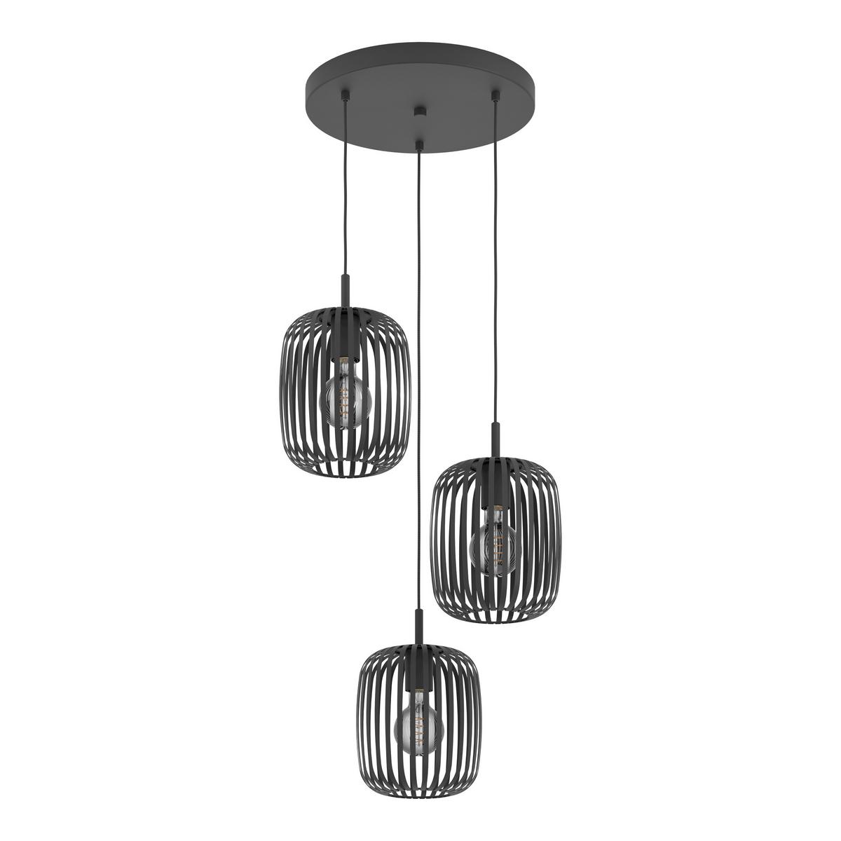 LAMPA WISZĄCA 900686* ROMAZZINA - czarny, Design, metal (46/110cm) - Eglo