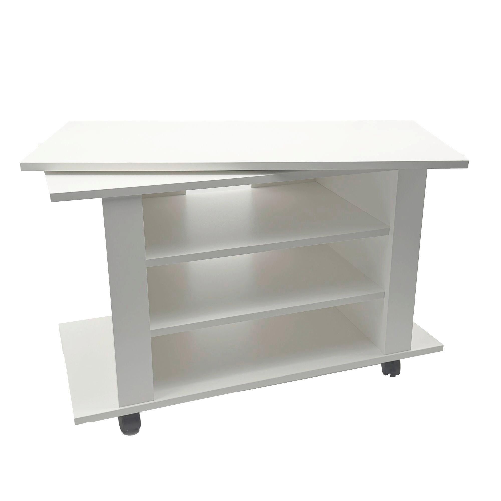 Lowboard Wl7.772 - Weiss/Schwarz, Design, Holzwerkstoff/Kunststoff (78/51/38cm) - Livetastic