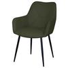 STOL MED ARMSTÖD ELENA -TOP- - grön/svart, Modern, metall/trä (57/85/60cm) - Mömax