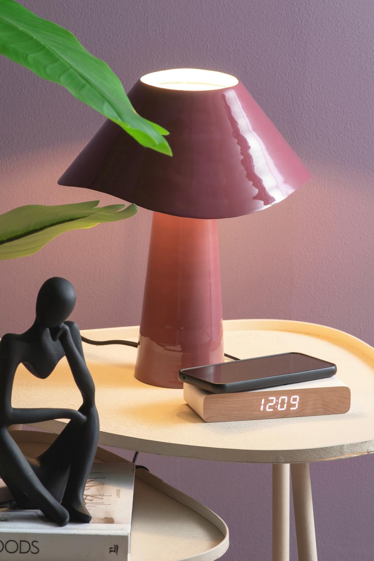 BUDZIK RETRO FLAT LED - biały, Basics, materiał drewnopochodny (16/8/3cm) - Karlsson