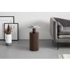 TABLE D'APPOINT SOLCO -TREND- - couleur naturelle/couleur bronze, LIFESTYLE, matériau en bois/métal (30/56cm) - Premium Living