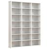 Regal Megosa M, Bela - bela, Design, leseni material (105/136/19cm) - MID.YOU