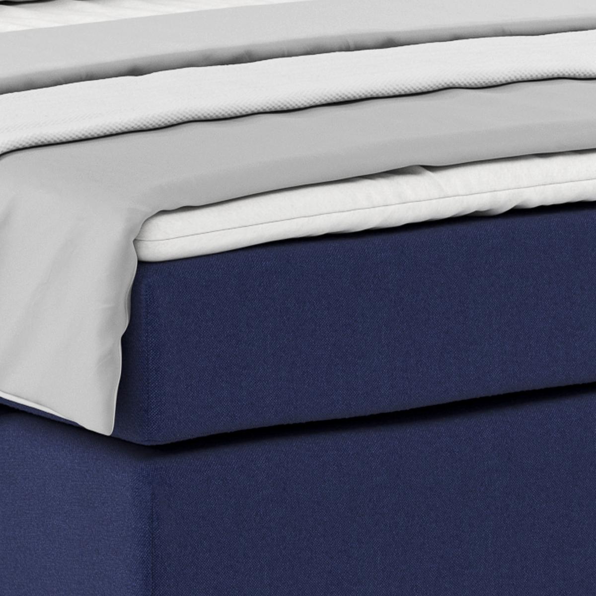 Boxspring Krevet Nero - tamno plava/boje kroma, Konvencionalno, tekstil/metal (140/200cm) - Best Price